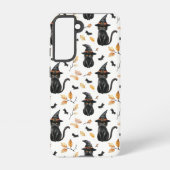 Halloween Black Cat Pattern - Witchy Cat Samsung Galaxy Hülle (Rückseite)
