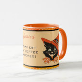 Halloween Black Cat - Pfoten von meinen Kaffeewitz Tasse (VorderseiteRechts)