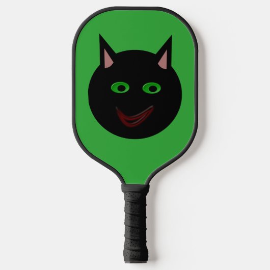 Halloween Black Cat Pickleball Schläger (Vorderseite)