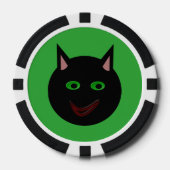 Halloween Black Cat Pokerchips (Vorderseite)