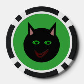 Halloween Black Cat Pokerchips (Rückseite)