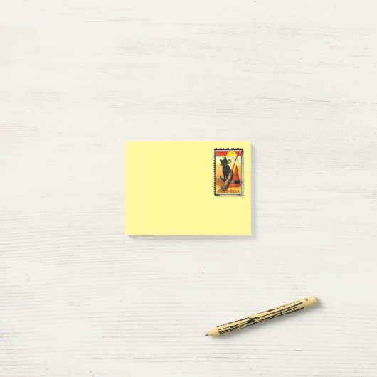 Halloween Black Cat Post-it Klebezettel (Auf Schreibtisch)