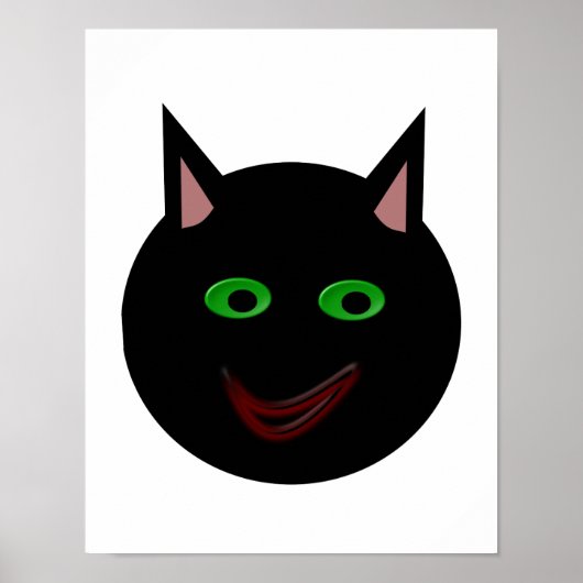 Halloween Black Cat Poster (Vorne)