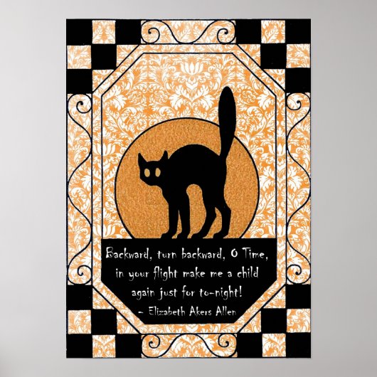 Halloween Black Cat Poster (Vorne)