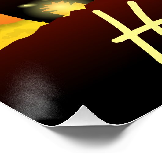 Halloween Black Cat Poster (Ecke)