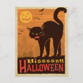 Halloween Black Cat Postkarte (Vorderseite)