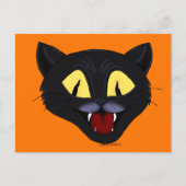 Halloween Black Cat Postkarte (Vorderseite)