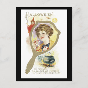 Halloween Black Cat Postkarte