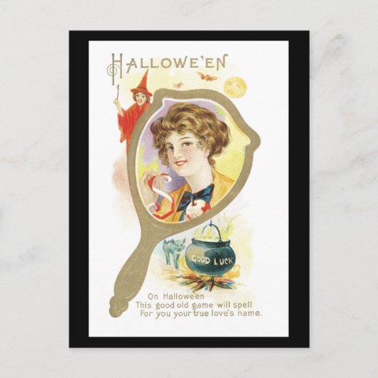 Halloween Black Cat Postkarte (Vorderseite)