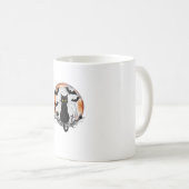 Halloween Black Cat Pumpkin Bat Moon Friedhof Scar Kaffeetasse (VorderseiteRechts)