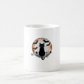 Halloween Black Cat Pumpkin Bat Moon Friedhof Scar Kaffeetasse (Mittel)