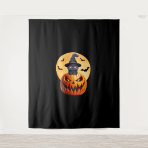 Halloween Black Cat Pumpkin bringen Spannung Männe Wandteppich