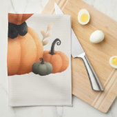 Halloween Black Cat Pumpkin Design Geschirrtuch (Viertel Falte)