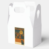 Halloween Black Cat & Pumpkin Gunst Box Geschenkschachtel (Geöffnet)