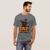 Halloween Black Cat Pumpkin Men-T - Shirt (Vorne ganz)