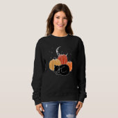 Halloween  Black Cat Pumpkin Nap Sweatshirt (Vorne ganz)