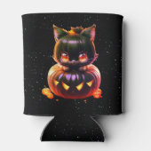 Halloween Black Cat Pumpkin Night Horror Beängstig Dosenkühler (Rückseite)