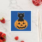 Halloween Black Cat Pumpkin Paper Napkin Serviette (Beispiel)
