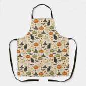 Halloween Black Cat Pumpkins Schürze (Vorderseite)