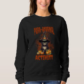 Halloween Black Cat Purr-anormal Pumpkin Spooky Sweatshirt (Vorderseite)