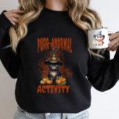 Halloween Black Cat Purr-anormal Pumpkin Spooky Sweatshirt