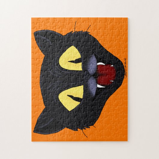 Halloween Black Cat Puzzle (Vertikal)