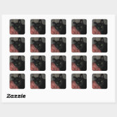 Halloween Black Cat Quadratischer Aufkleber (Blatt)