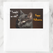 HALLOWEEN BLACK CAT RIDE-Aufkleber Rechteckiger Aufkleber (Tasche)