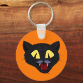 Halloween Black Cat Schlüsselanhänger (Vorderseite)