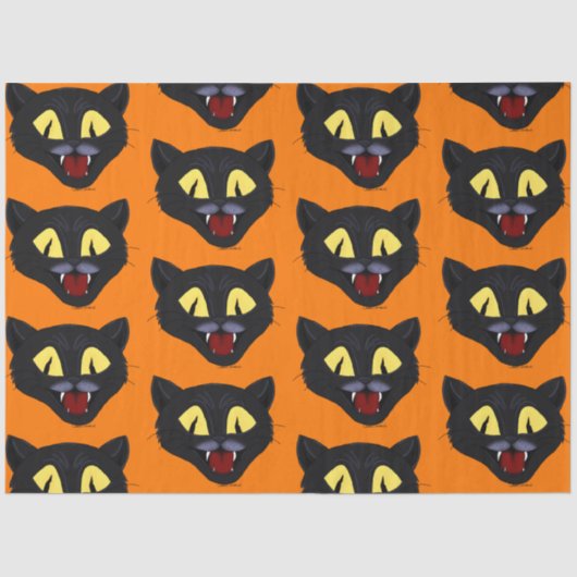 Halloween Black Cat Seidenpapier (Vorderseite)