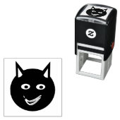 Halloween Black Cat Self Inking Briefmarke Permastempel (Beispiel)