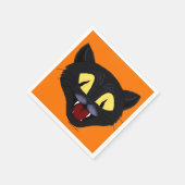 Halloween Black Cat Serviette (Ecke)