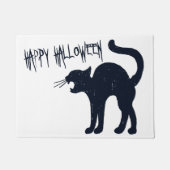 Halloween Black Cat Silhouette Fußmatte (Vorderseite)