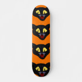 Halloween Black Cat Skateboard (Vorne)