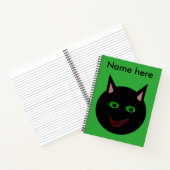 Halloween Black Cat Spiral Notebook Notizbuch (Innenseite)