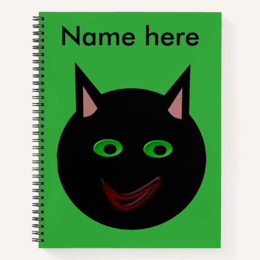 Halloween Black Cat Spiral Notebook Notizbuch (Vorderseite)