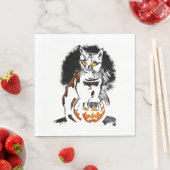 Halloween Black Cat Sticker1 Serviette (Beispiel)