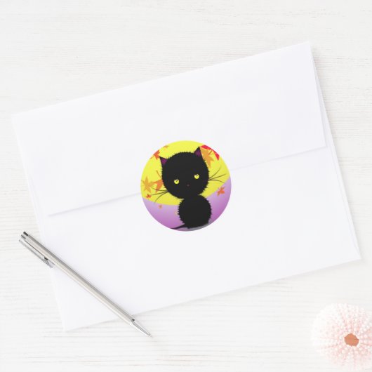 Halloween Black Cat Stickers (Umschlag)