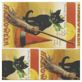 Halloween Black Cat Stoff (Nahaufnahme)