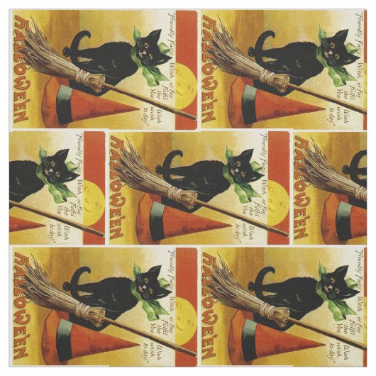 Halloween Black Cat Stoff (Muster)