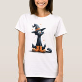 Halloween Black Cat T-Shirt (Vorderseite)