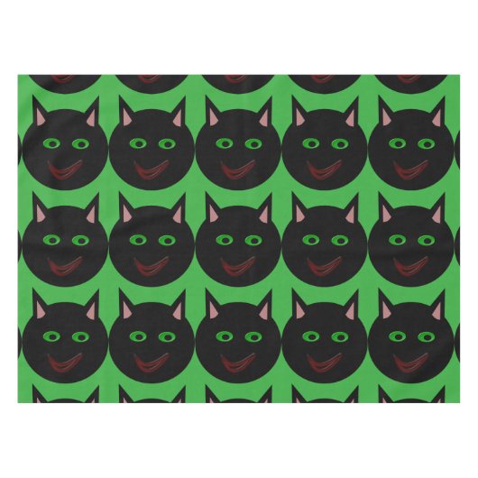 Halloween Black Cat Tableclout Tischdecke (Vorderseite (Horizontal))