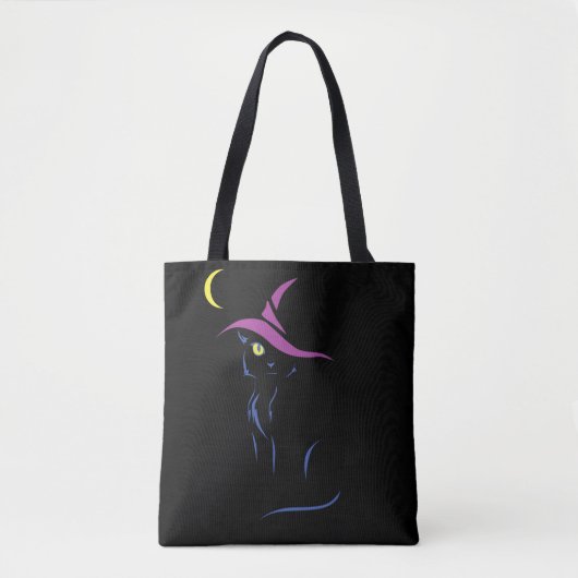 Halloween Black Cat Tasche (Vorderseite)
