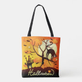 Halloween Black Cat Tasche (Rückseite)