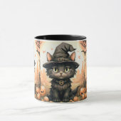 Halloween Black Cat Tasse (Zentrum)