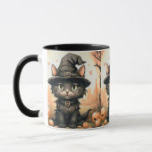 Halloween Black Cat Tasse (Links)