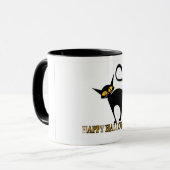 Halloween Black Cat Tasse (Vorderseite Links)