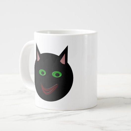Halloween Black Cat Tasse (Vorderseite Links)