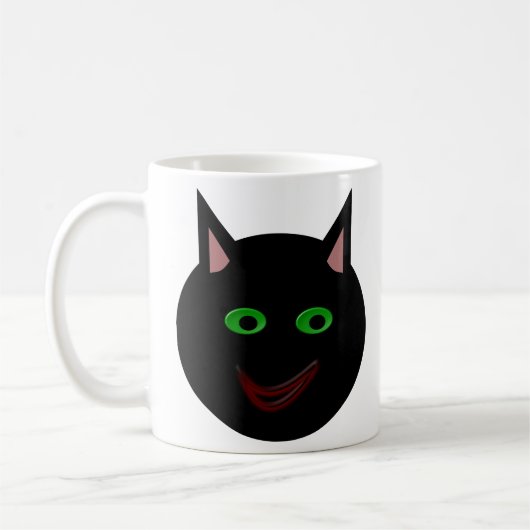 Halloween Black Cat Tasse (Links)