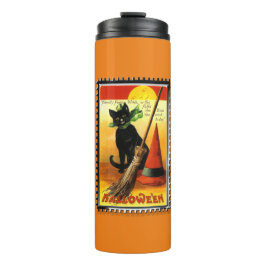 Halloween Black Cat Thermal Tumbler Thermosbecher